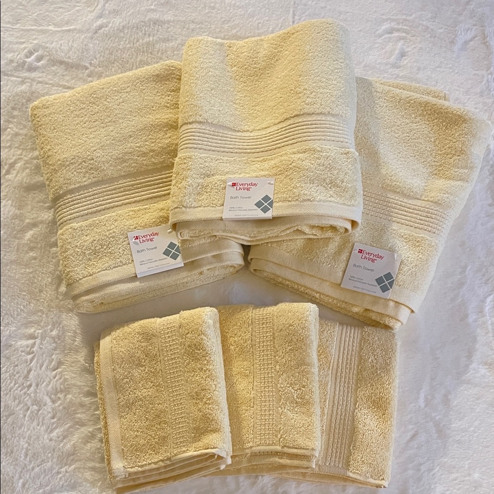 Buttercream Bath Towels 6 Bundle